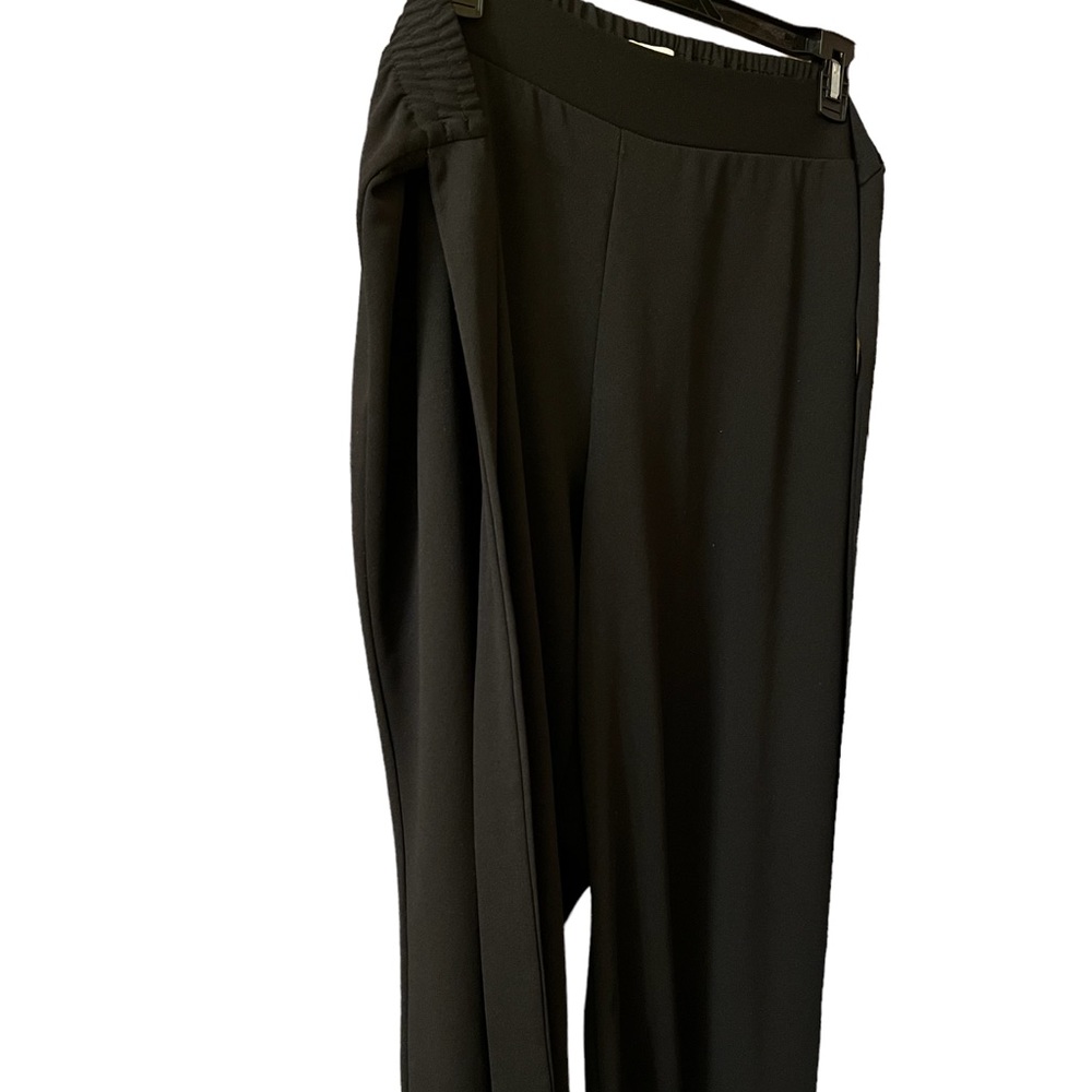 Wide leg Black Slacks with Sash dress pants